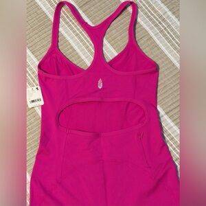 ✨NWT✨ FP Movement by Free People Let’s Bounce Onesie Size S Living Magenta